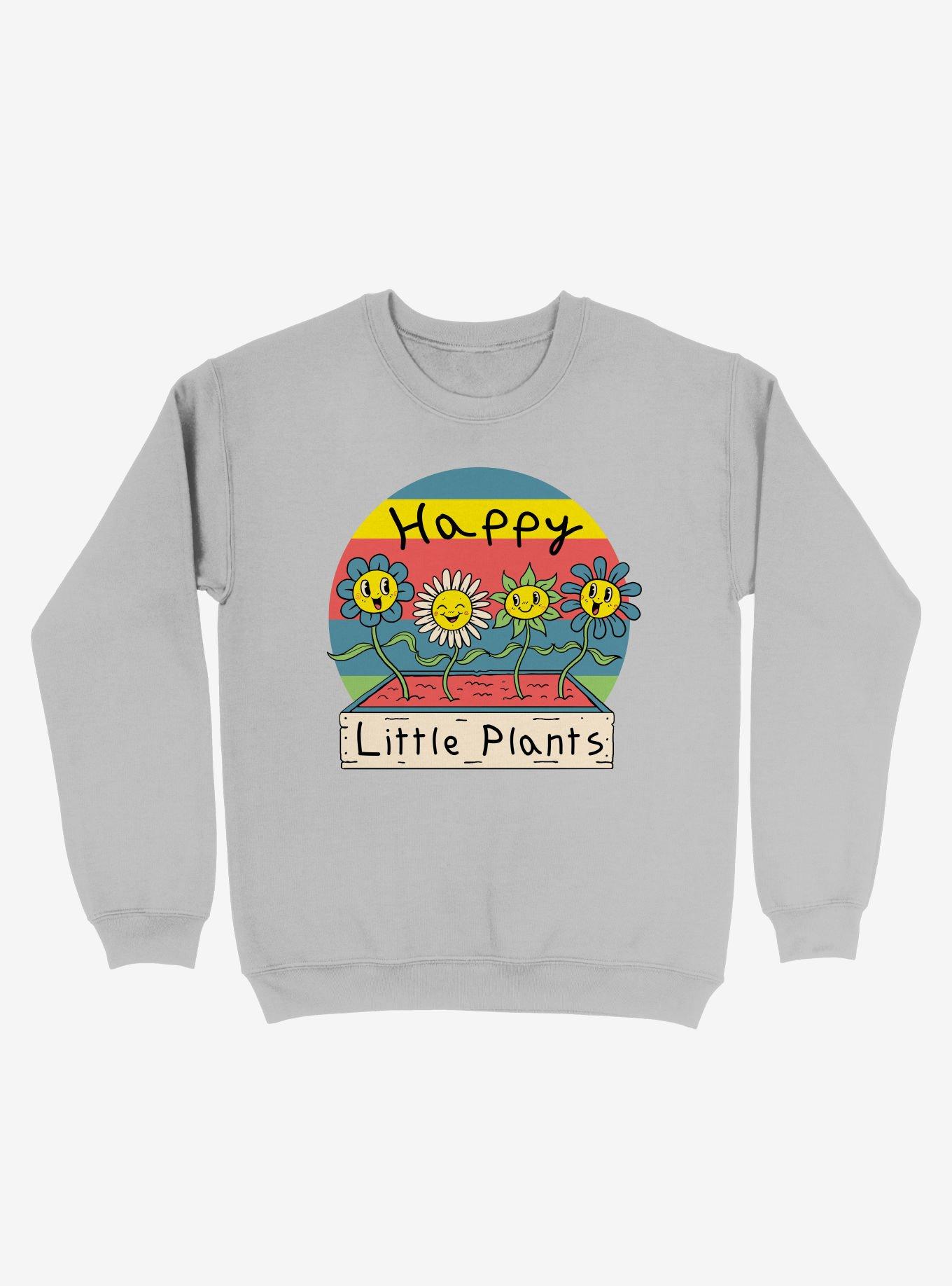 Happy Little Plants Sweatshirt, SILVER, hi-res