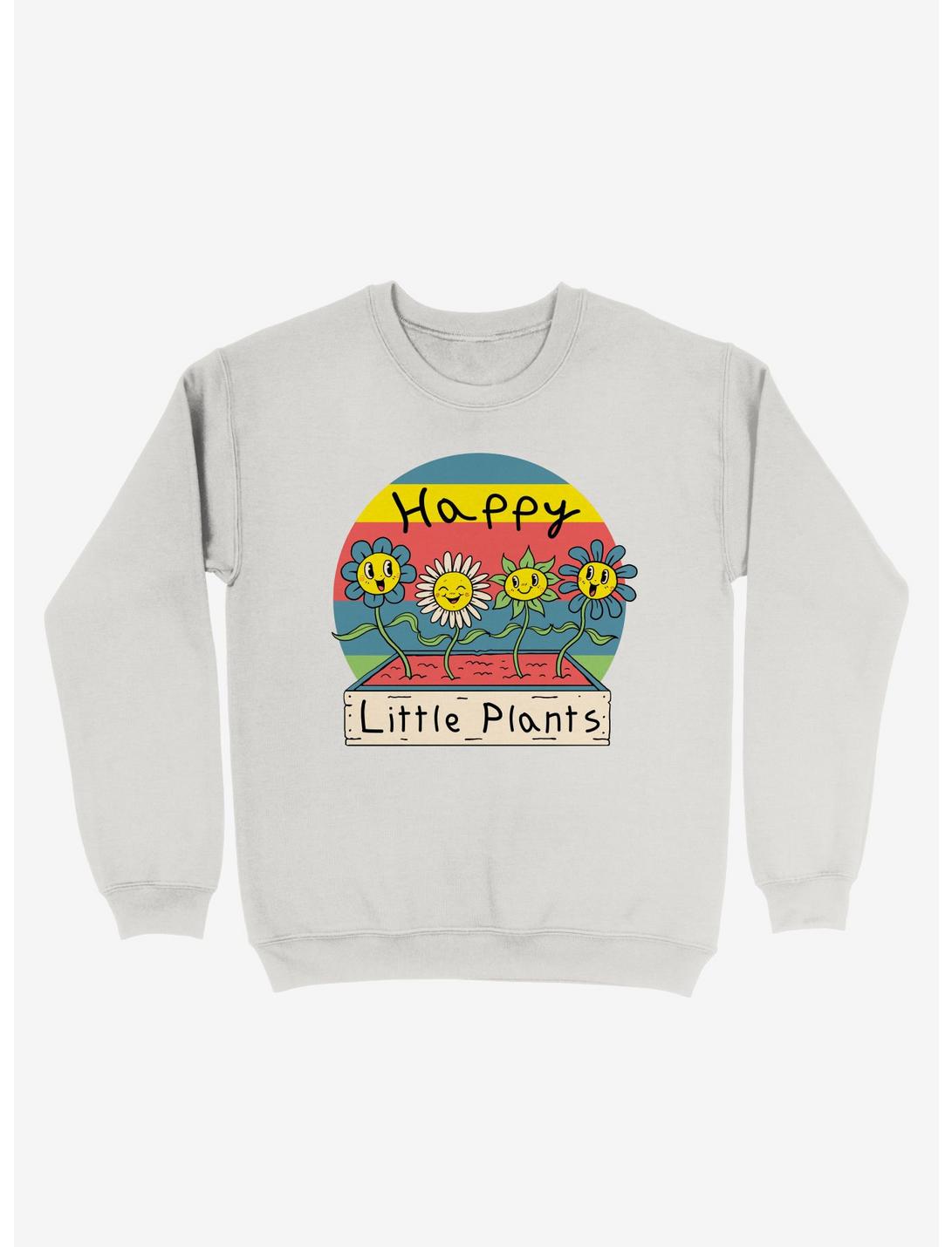 Happy Little Plants Sweatshirt, WHITE, hi-res