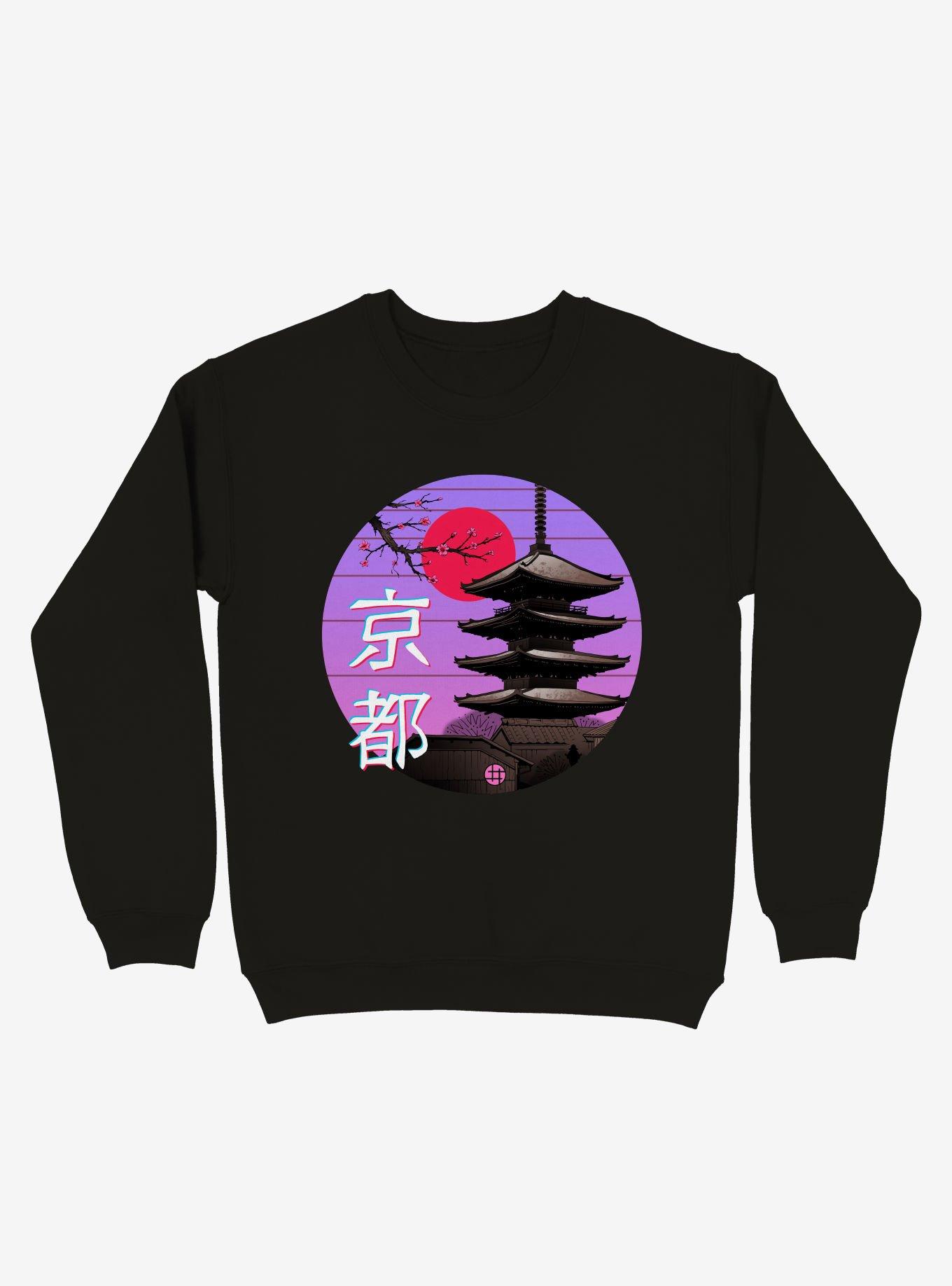 Kyoto Wave Sweatshirt, BLACK, hi-res