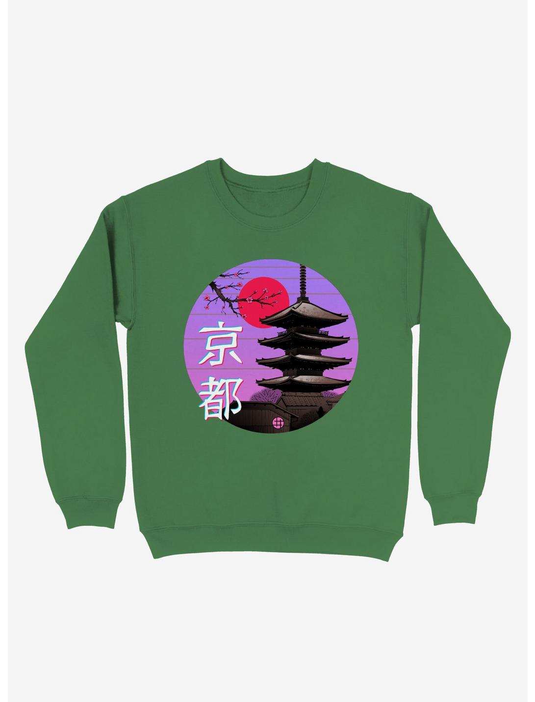 Kyoto Wave Sweatshirt, KELLY GREEN, hi-res