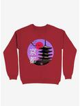 Kyoto Wave Sweatshirt, RED, hi-res
