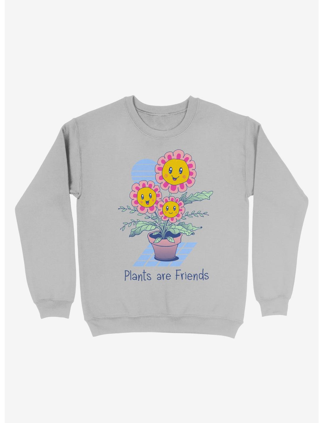 Plants Are Friends! Sweatshirt, SILVER, hi-res