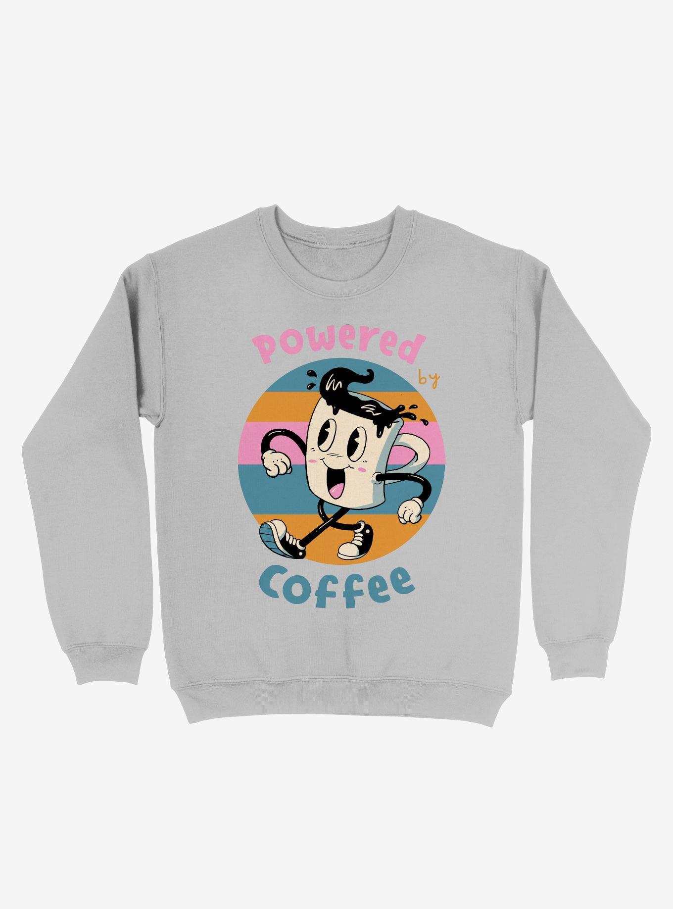 Powered By Coffee Sweatshirt, SILVER, hi-res