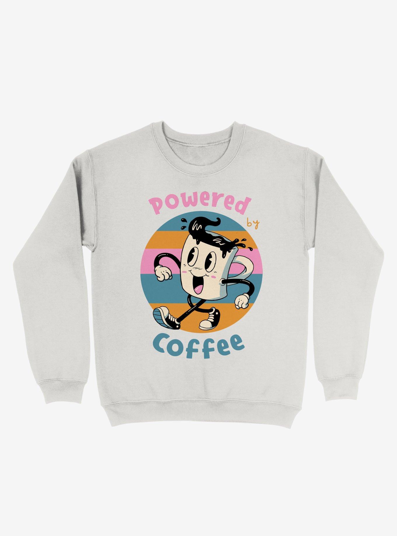 Powered By Coffee Sweatshirt, WHITE, hi-res