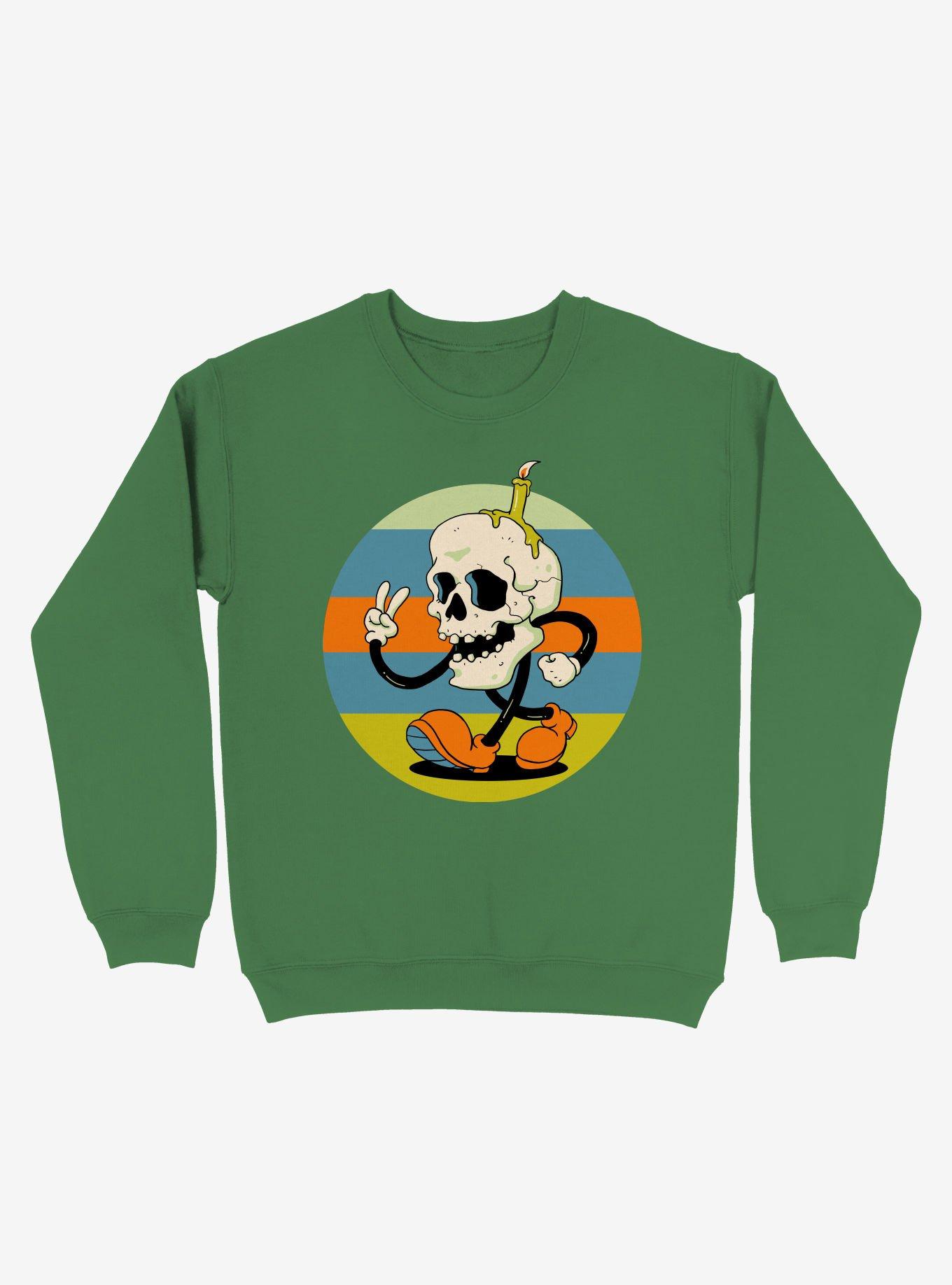 Skull Boy Sweatshirt, KELLY GREEN, hi-res