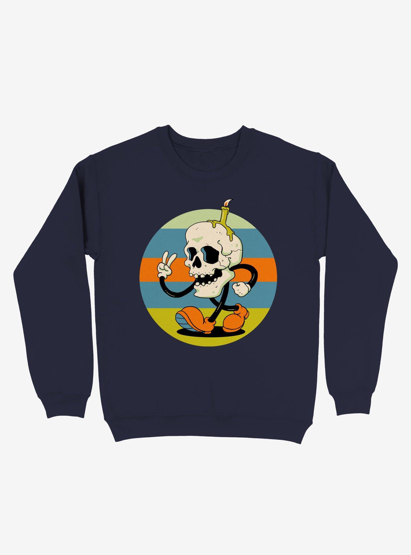 Skull Boy Sweatshirt, NAVY, hi-res