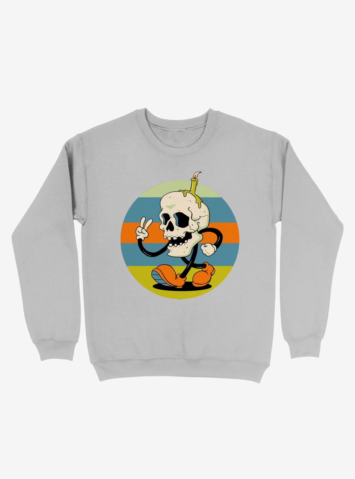 Skull Boy Sweatshirt, SILVER, hi-res