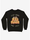 Stay Home And Chill Sweatshirt, BLACK, hi-res