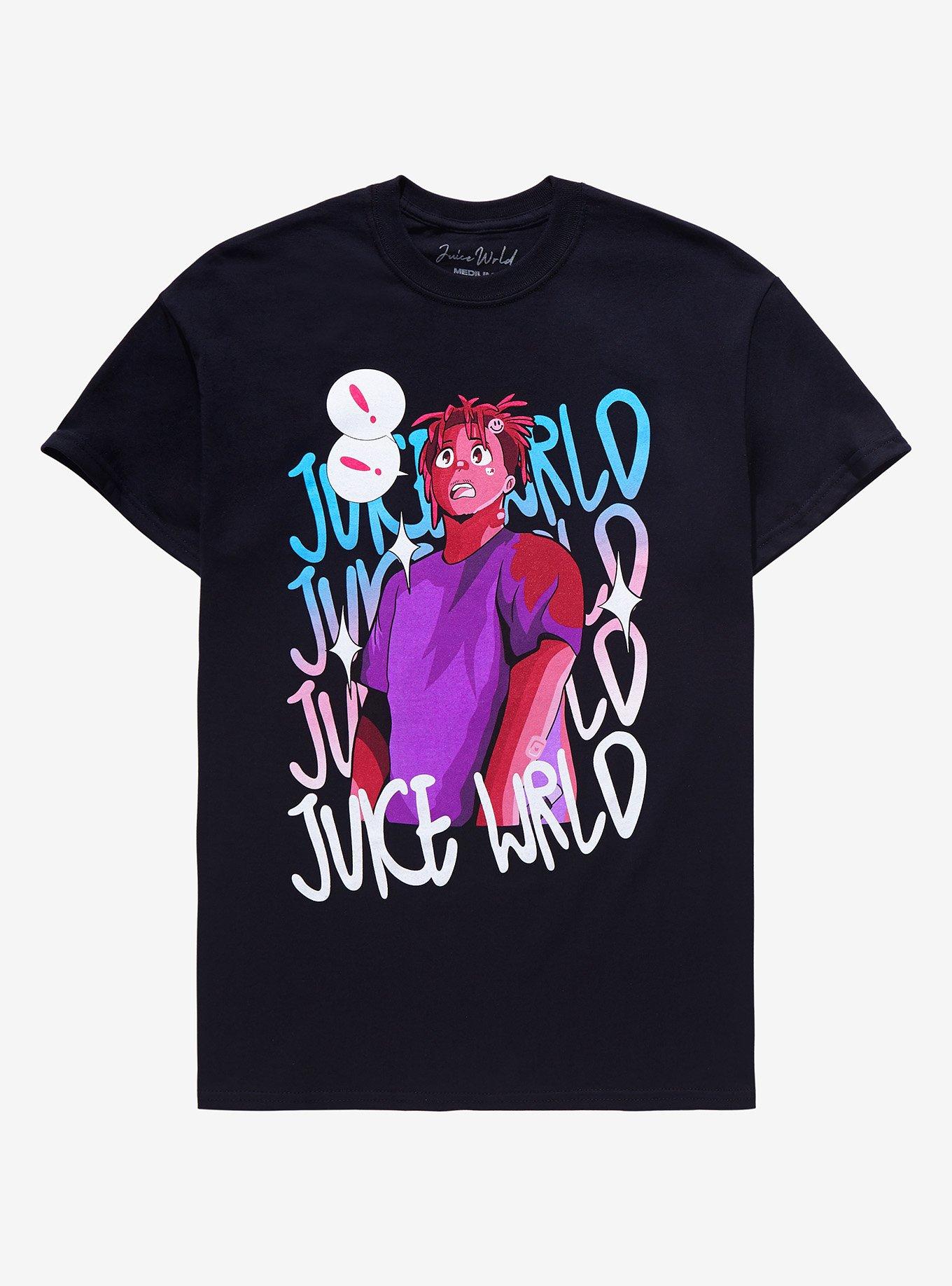 Gildan, Shirts, Juice Wrld Hoodie Red And White Design