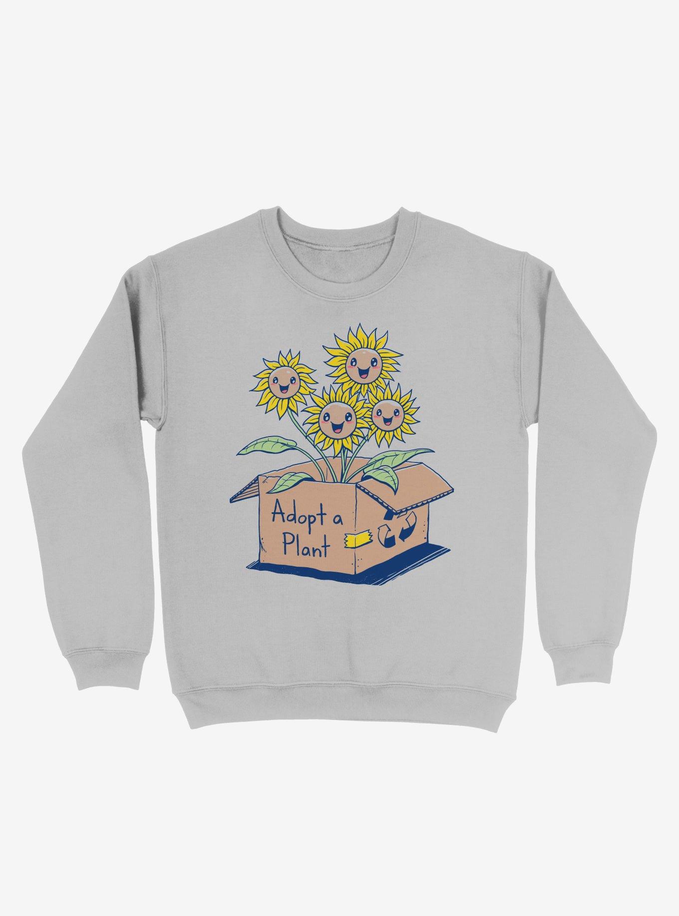 Adopt A Plant Sweatshirt, SILVER, hi-res
