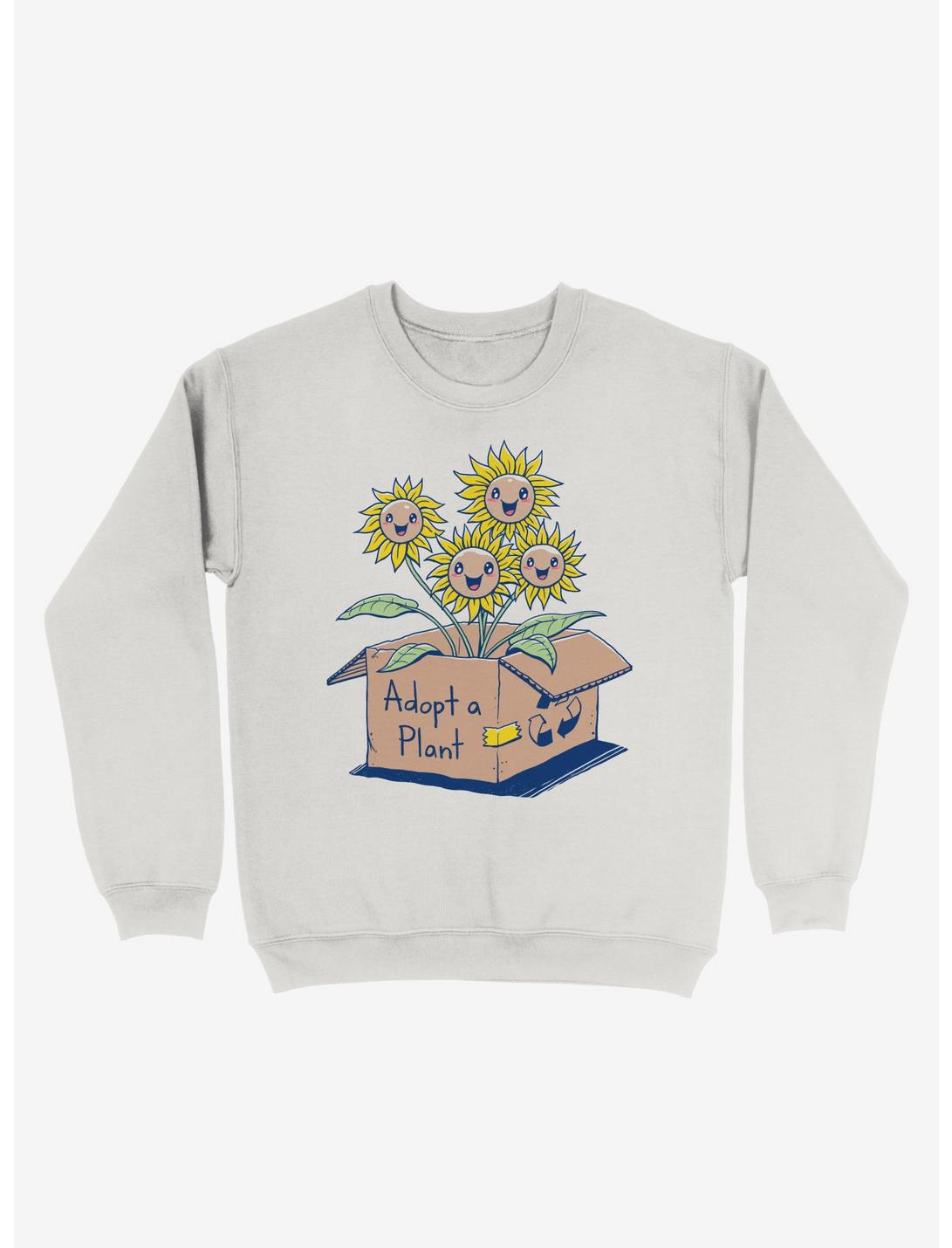 Adopt A Plant Sweatshirt, WHITE, hi-res