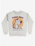 Feline Cute Challenge Sweatshirt, WHITE, hi-res
