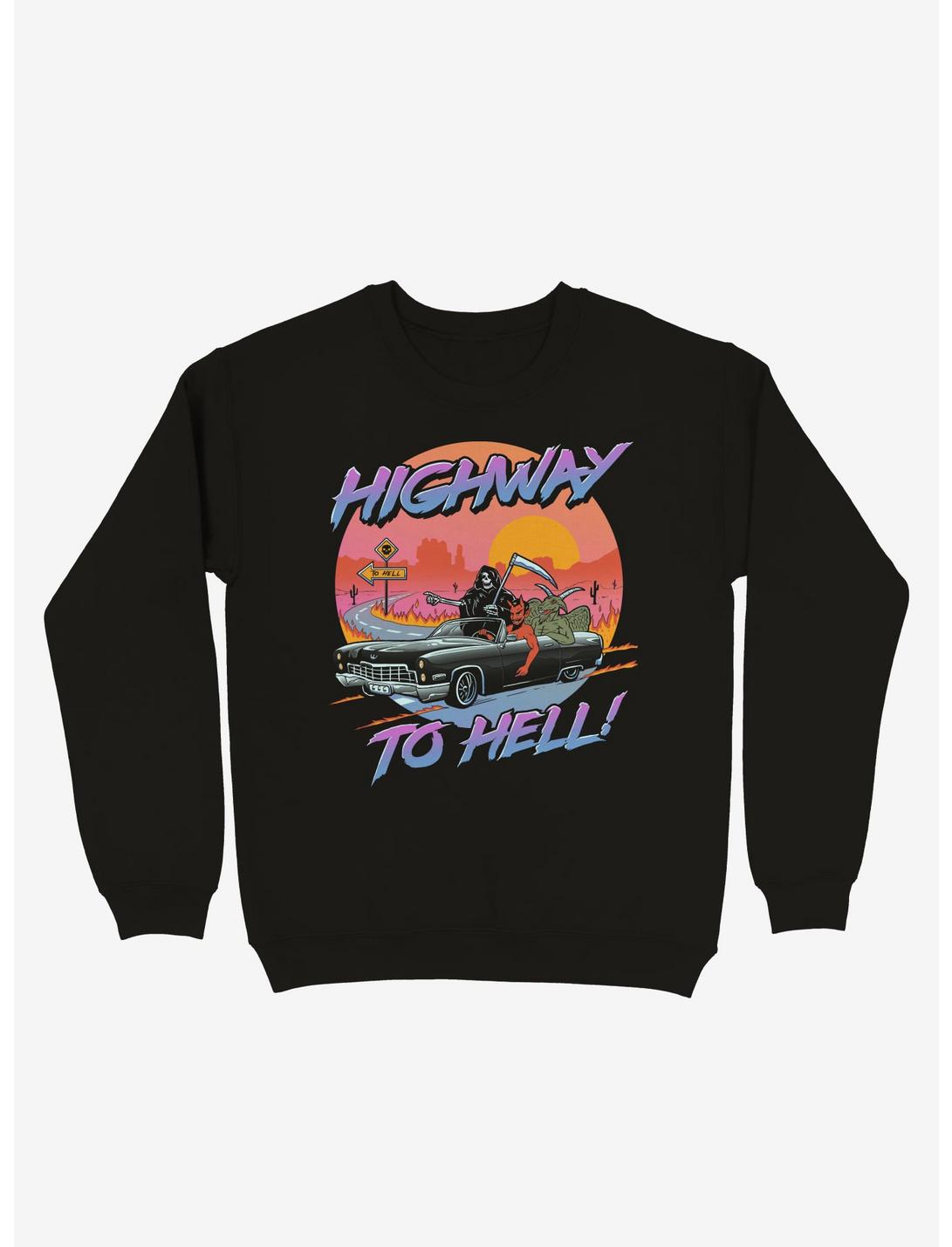 Highway To Hell Roadtrip Sweatshirt, BLACK, hi-res