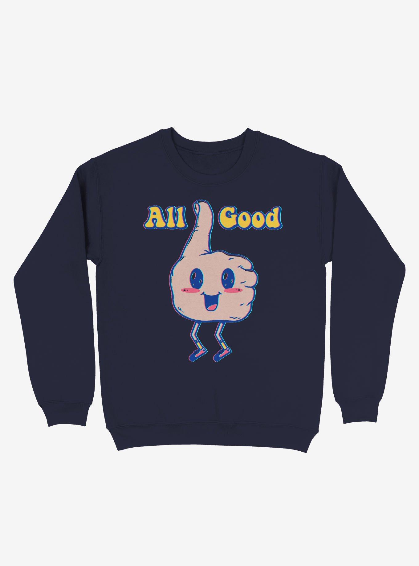 It's All Good Thumbs Up Sweatshirt, , hi-res