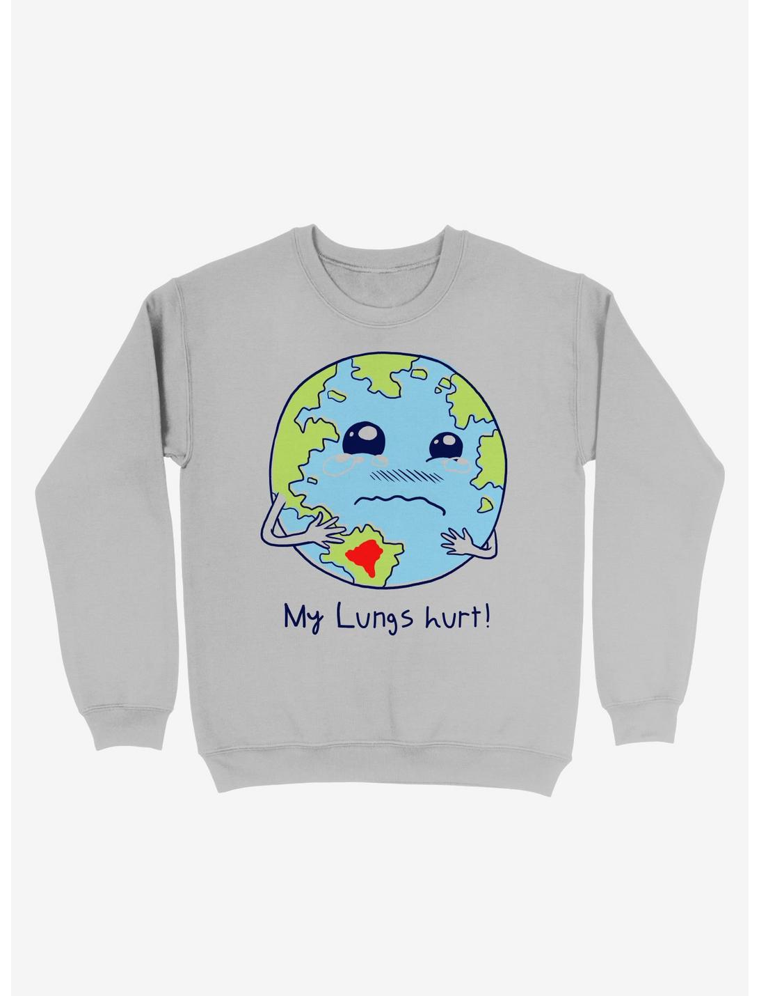 Lungs Of Earth Sweatshirt, SILVER, hi-res