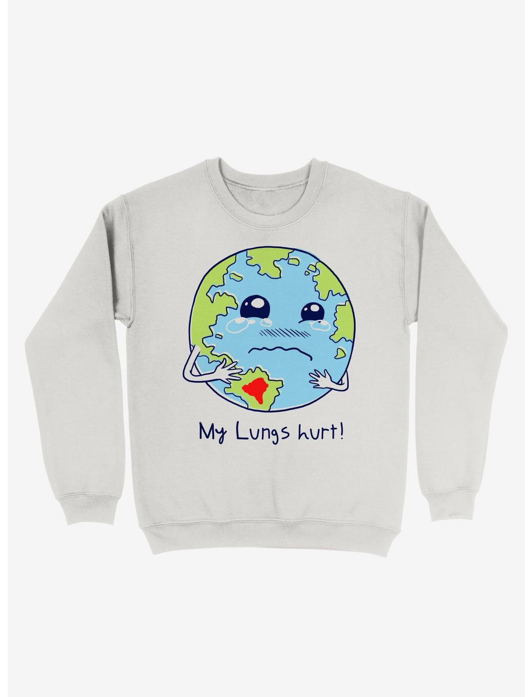 Lungs Of Earth Sweatshirt, WHITE, hi-res