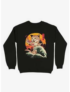 Neko Cat Sushi Wave Sweatshirt, , hi-res