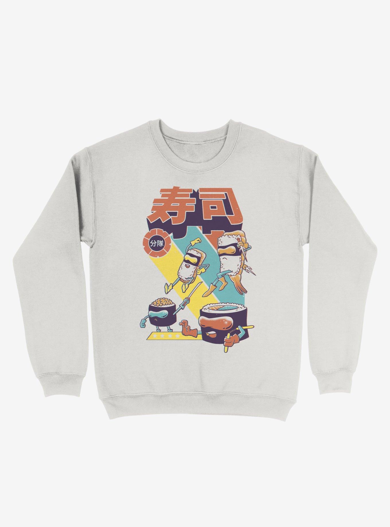 Sushi Sentai Sweatshirt, WHITE, hi-res