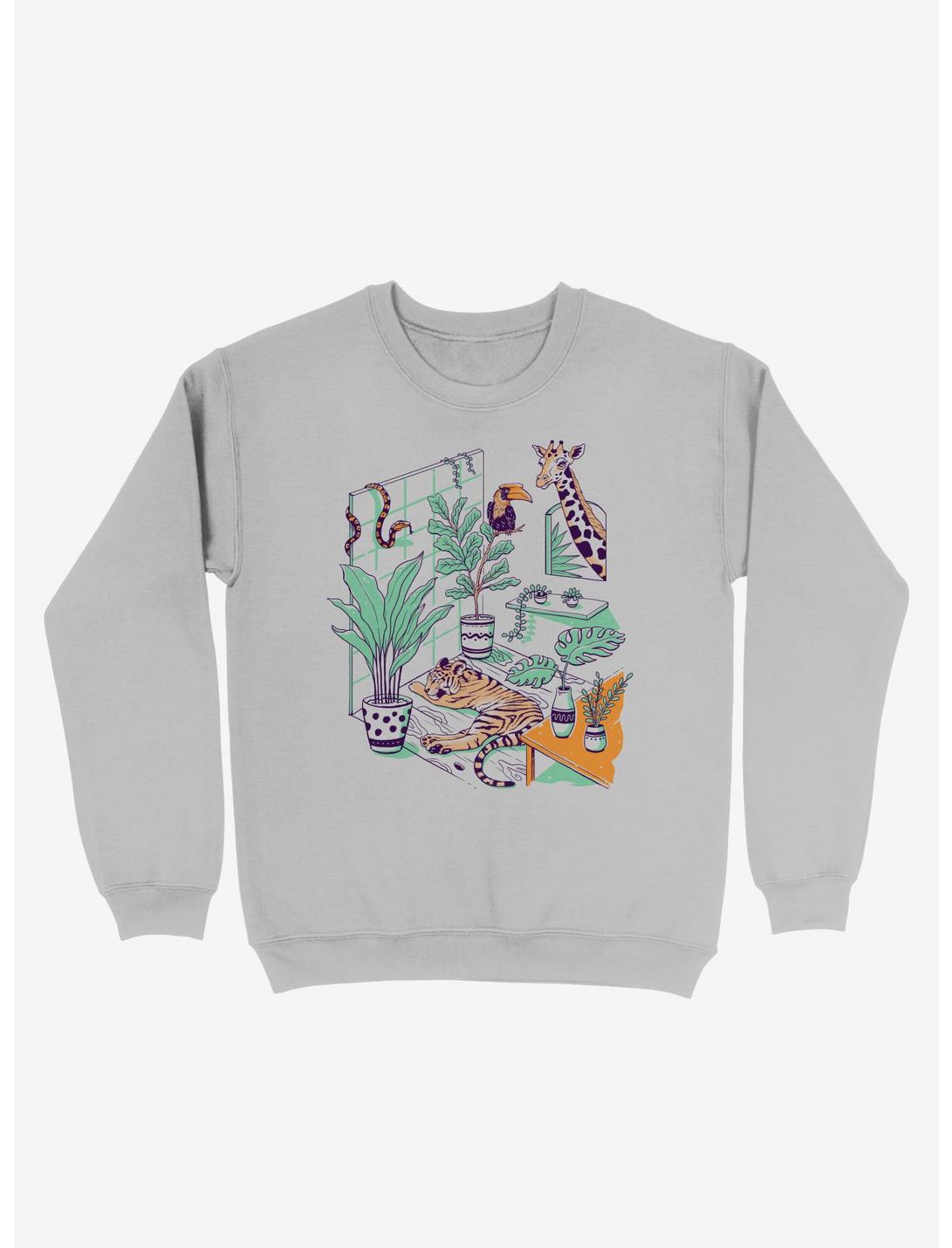 Urban Jungle Sweatshirt, SILVER, hi-res