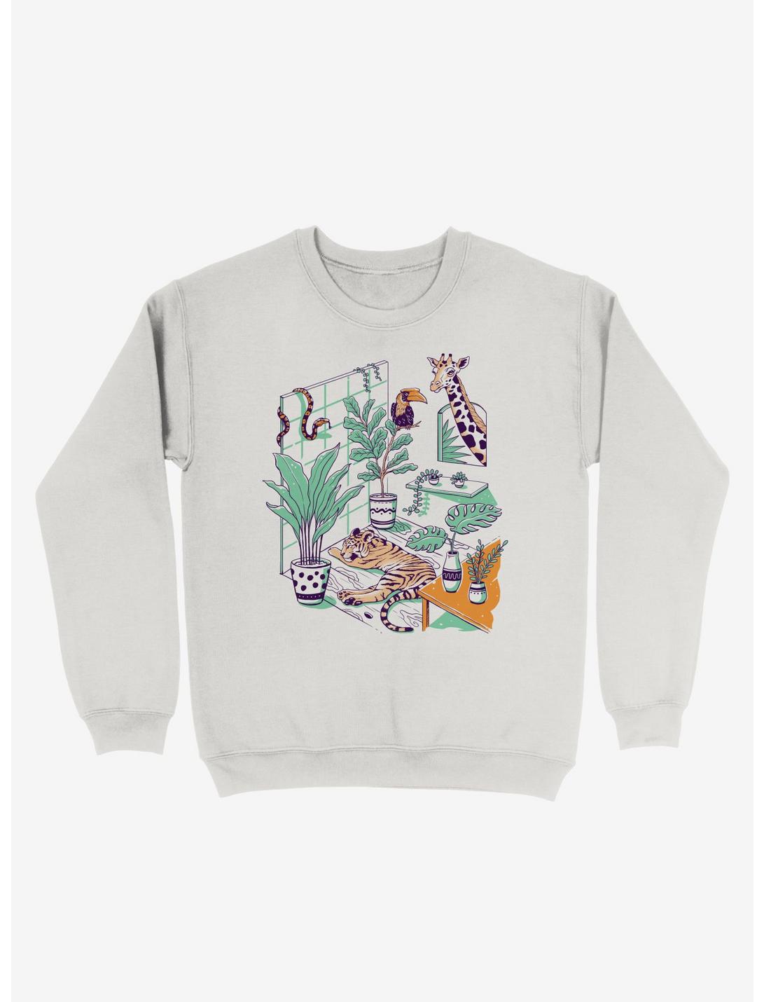 Urban Jungle Sweatshirt, WHITE, hi-res