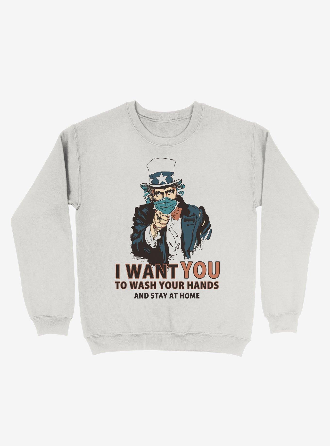 Wash Your Hands! Mask Uncle Sam Sweatshirt, , hi-res