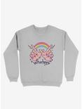 Whatevs! Rainbow Sweatshirt, SILVER, hi-res