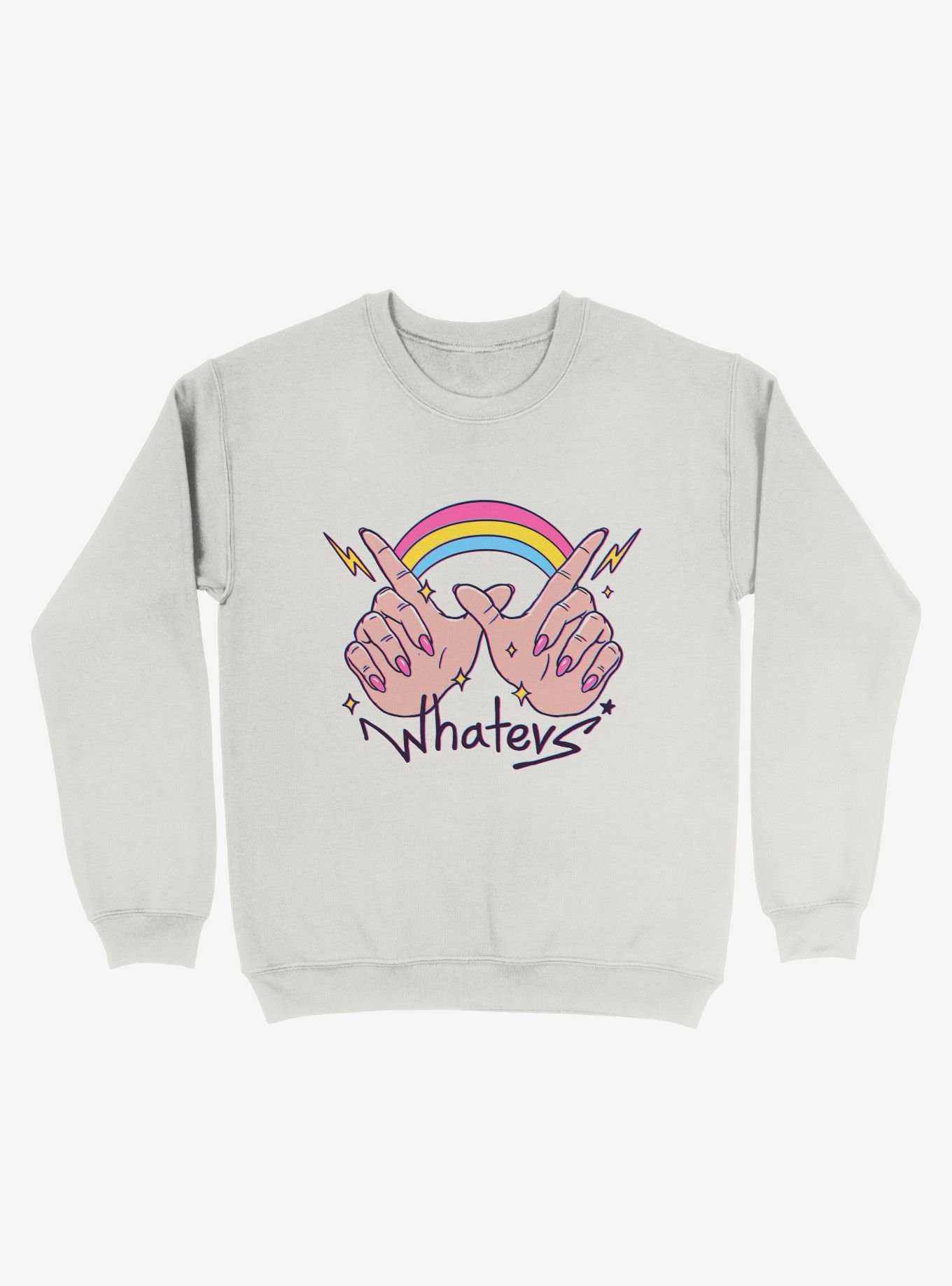 Whatevs! Rainbow Sweatshirt, , hi-res