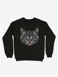 Black Pussy Cat Sweatshirt, BLACK, hi-res