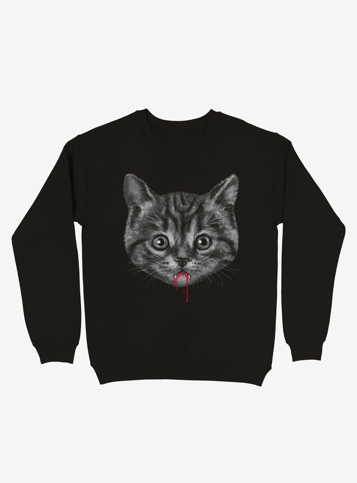 Black cat sweatshirt hot sale