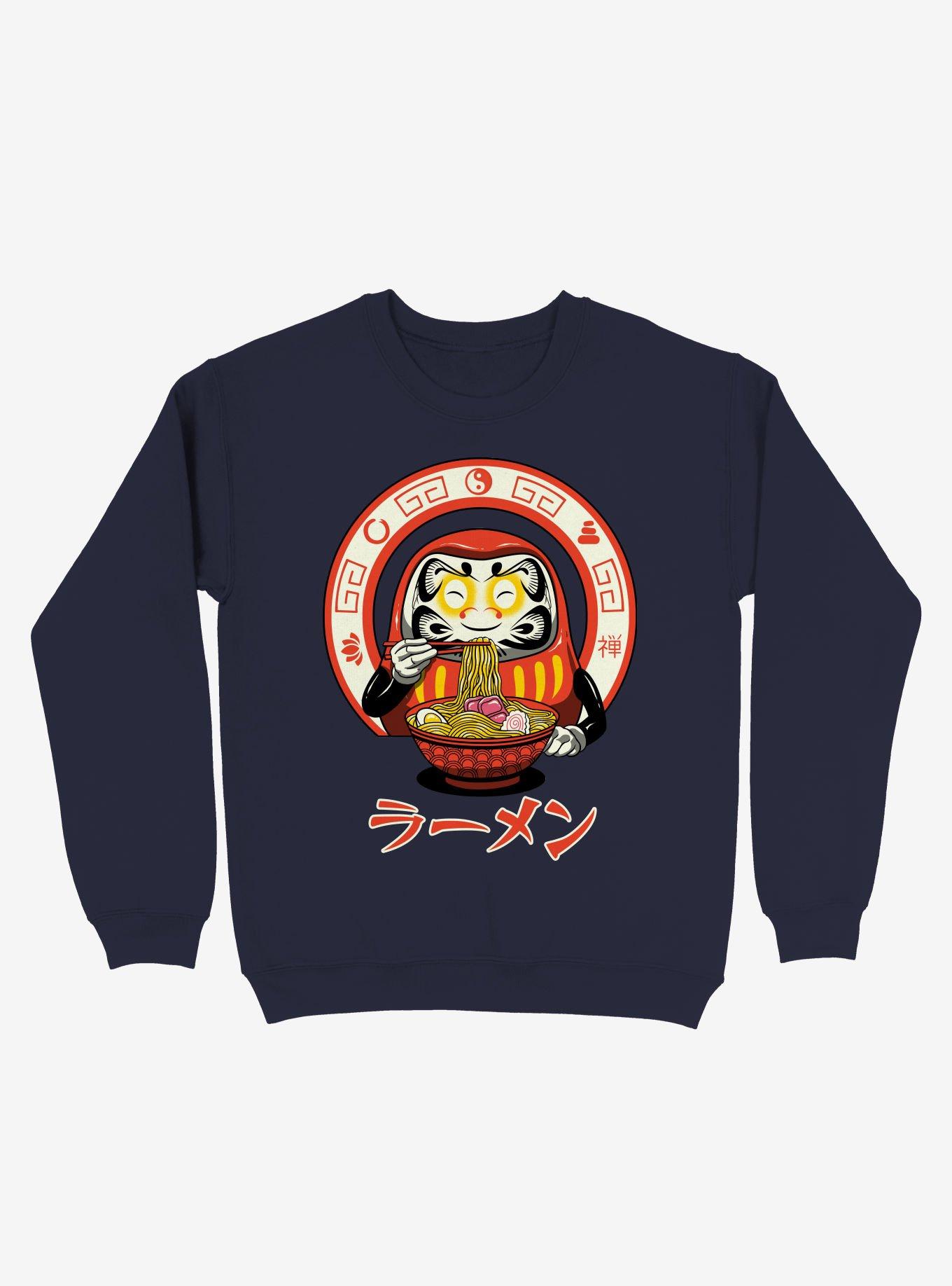 Daruma Zen Ramen Sweatshirt, NAVY, hi-res