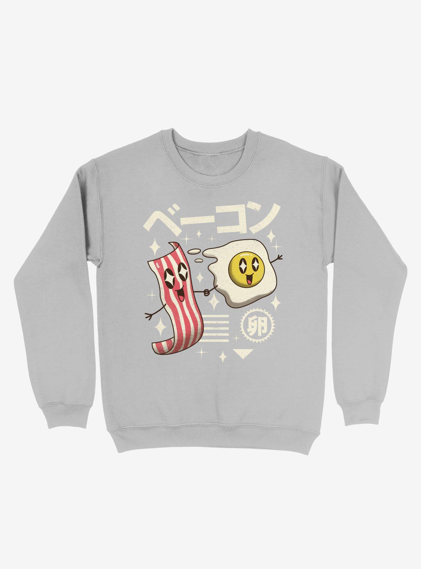 Kawaii Breakfast Sweatshirt, SILVER, hi-res