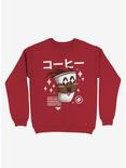 Kawaii Coffee Sweatshirt, RED, hi-res