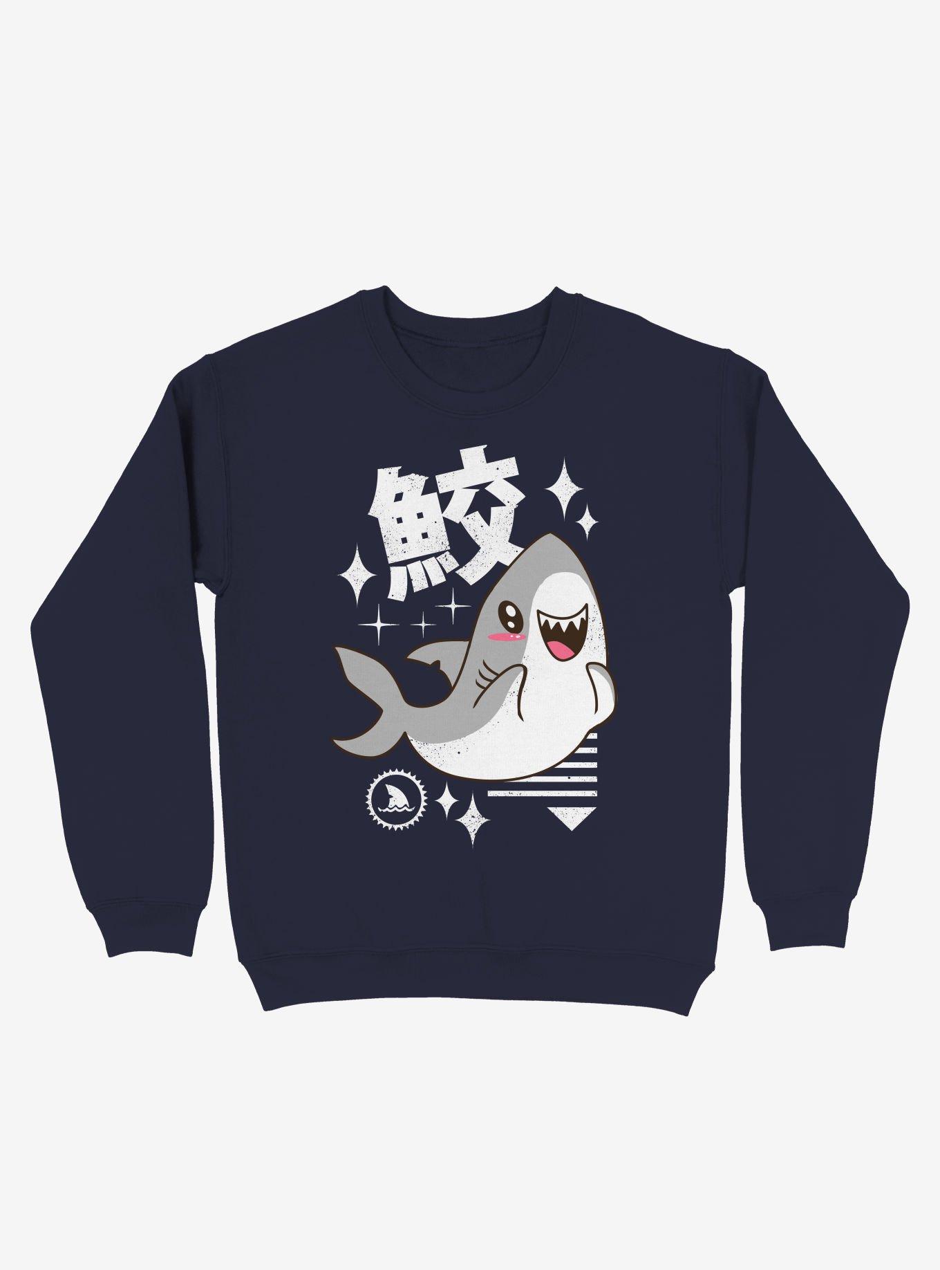Kawaii Shark Sweatshirt, , hi-res