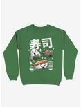 Kawaii Sushi Sweatshirt, KELLY GREEN, hi-res
