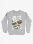 Kawaii Sushi Sweatshirt, SILVER, hi-res