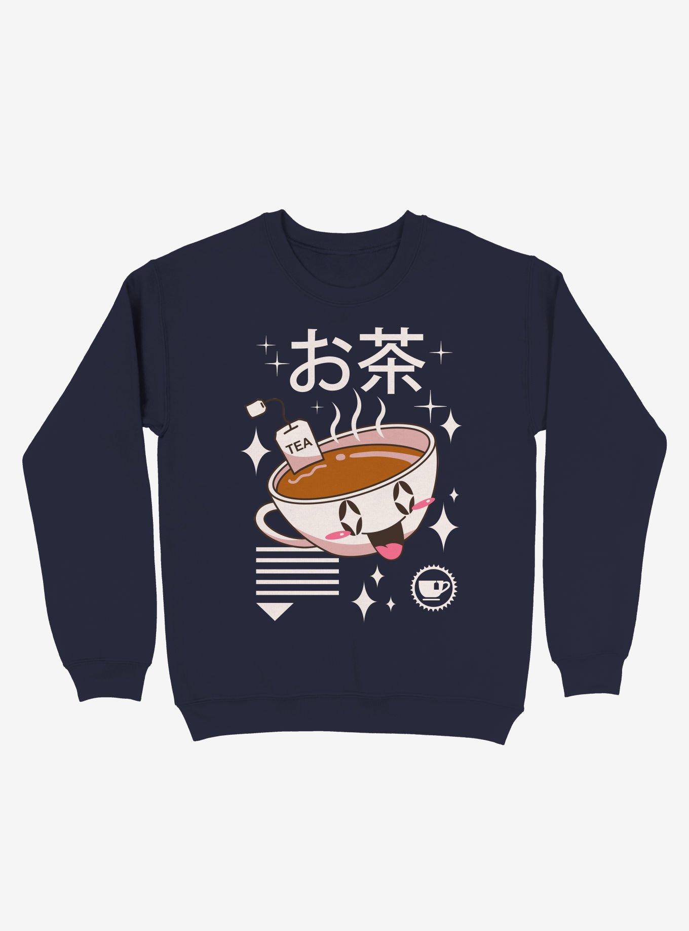 Kawaii Tea Sweatshirt, NAVY, hi-res