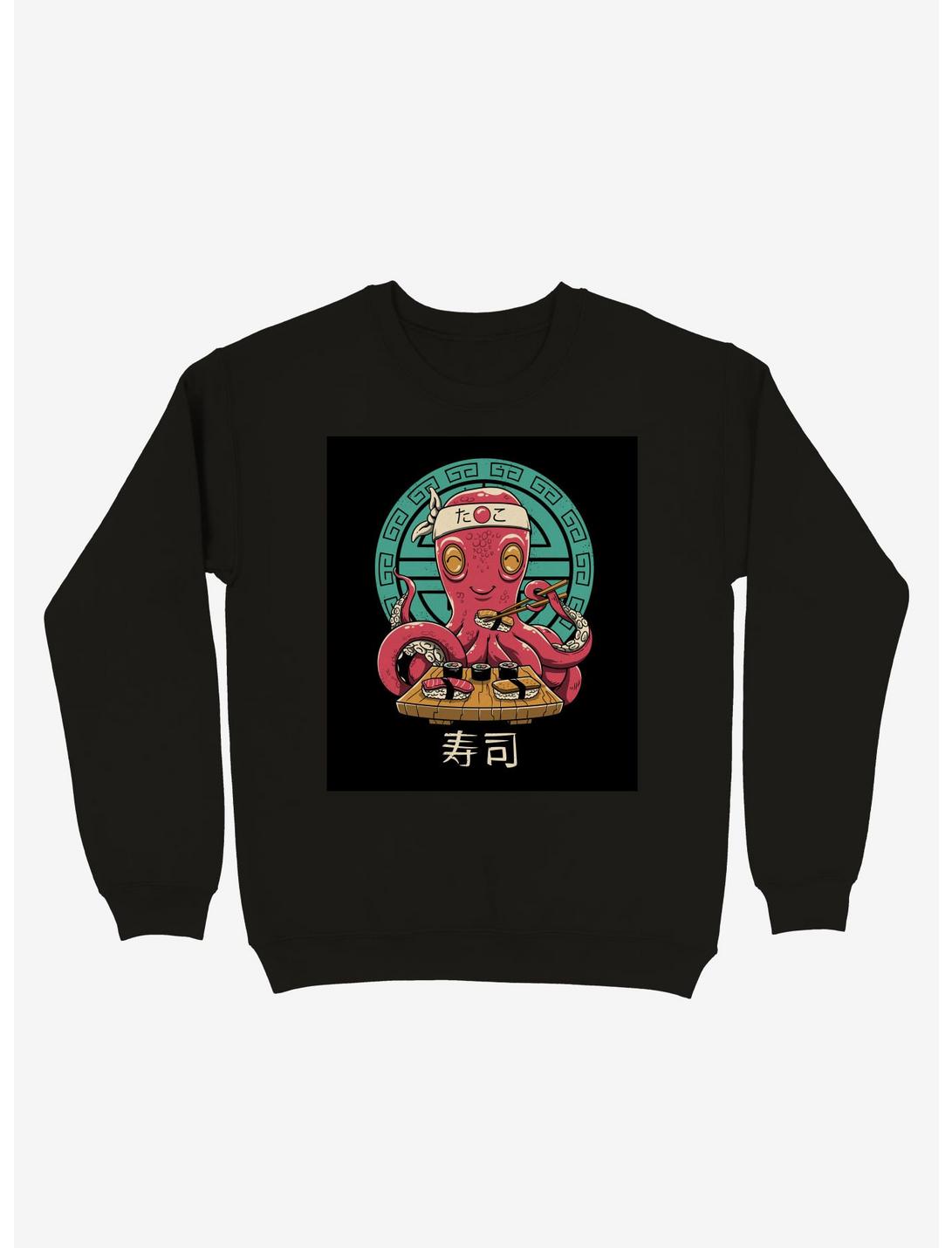 Octopus Sushi Bar Sweatshirt, BLACK, hi-res