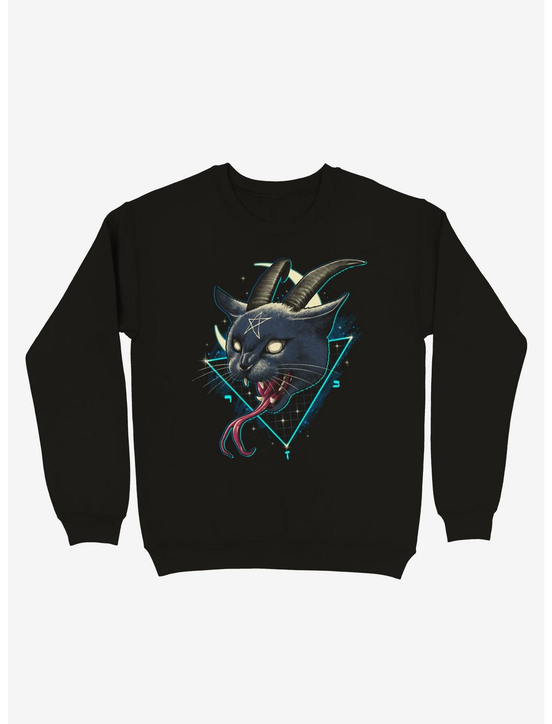 Rad Devil Cat Sweatshirt, BLACK, hi-res
