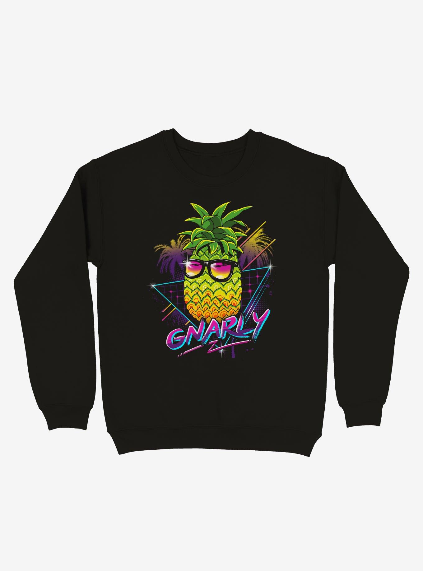 Rad Pineapple Sweatshirt, BLACK, hi-res