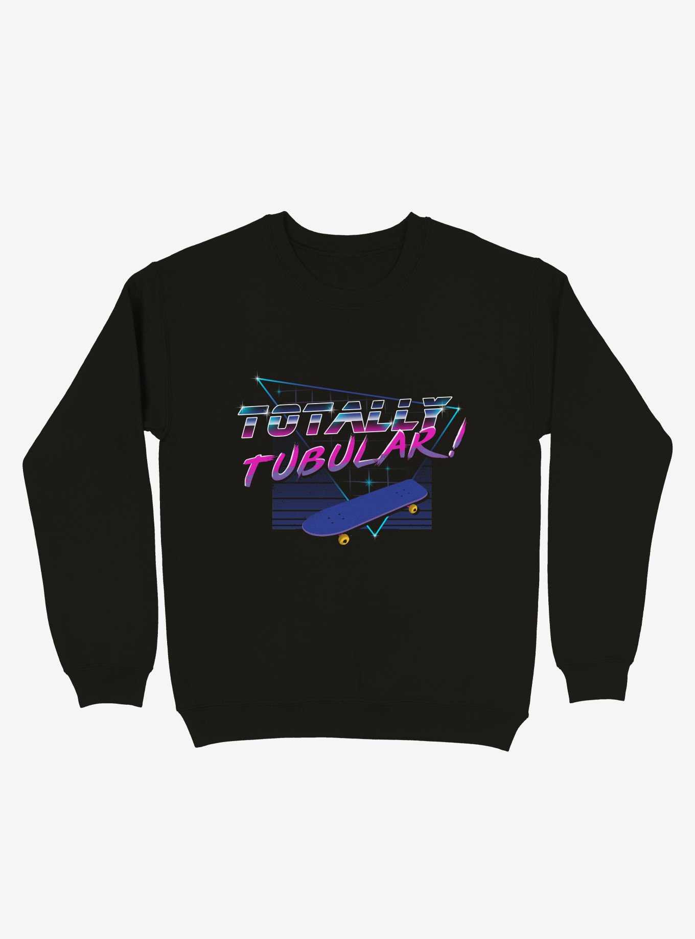 Totally Tubular Skateboard Vaporwave Sweatshirt, , hi-res