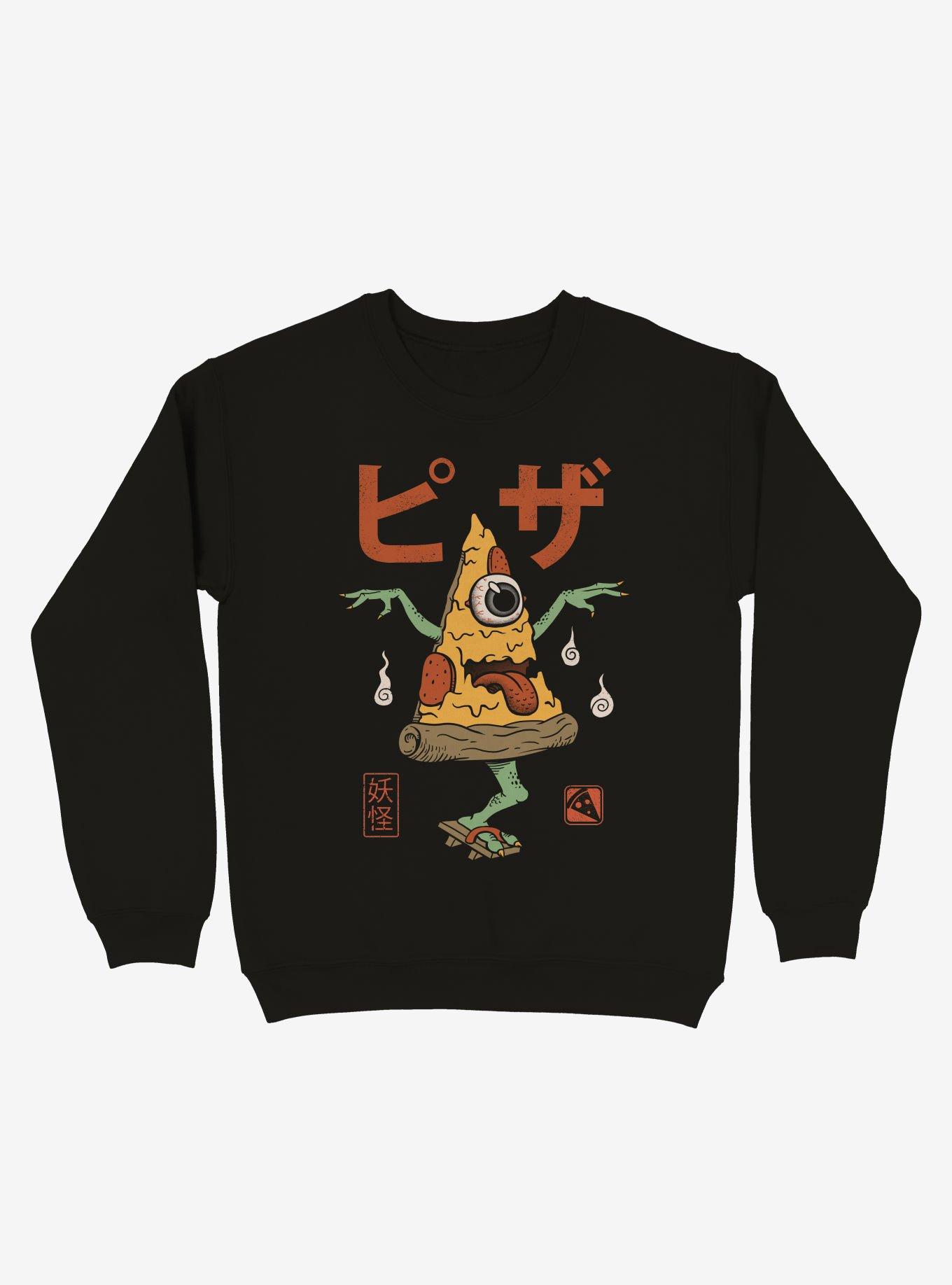 Yokai Pizza Sweatshirt, BLACK, hi-res