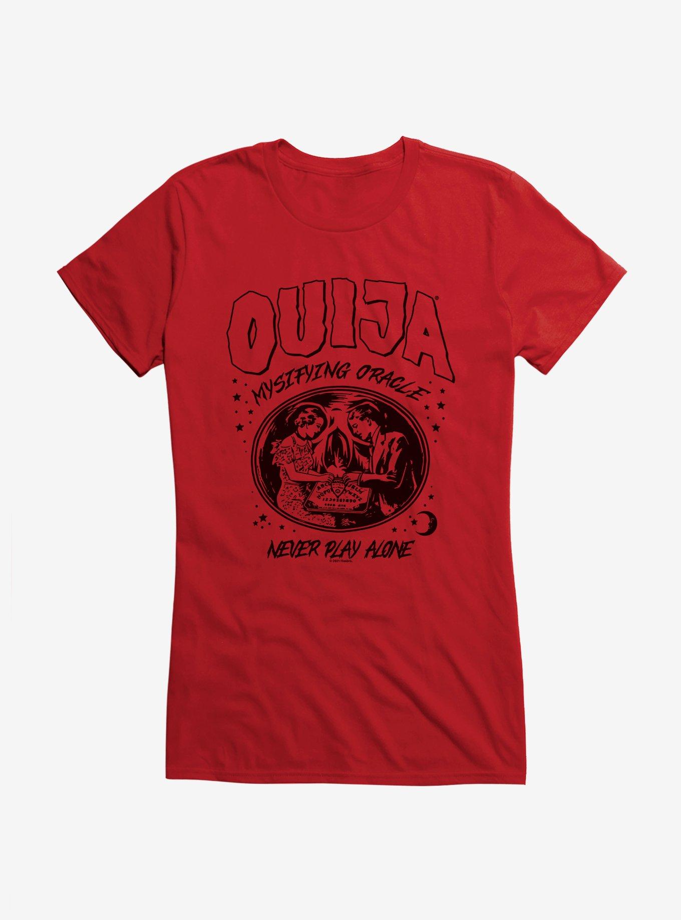 Ouija Game Never Play Alone Girls T-Shirt, RED, hi-res