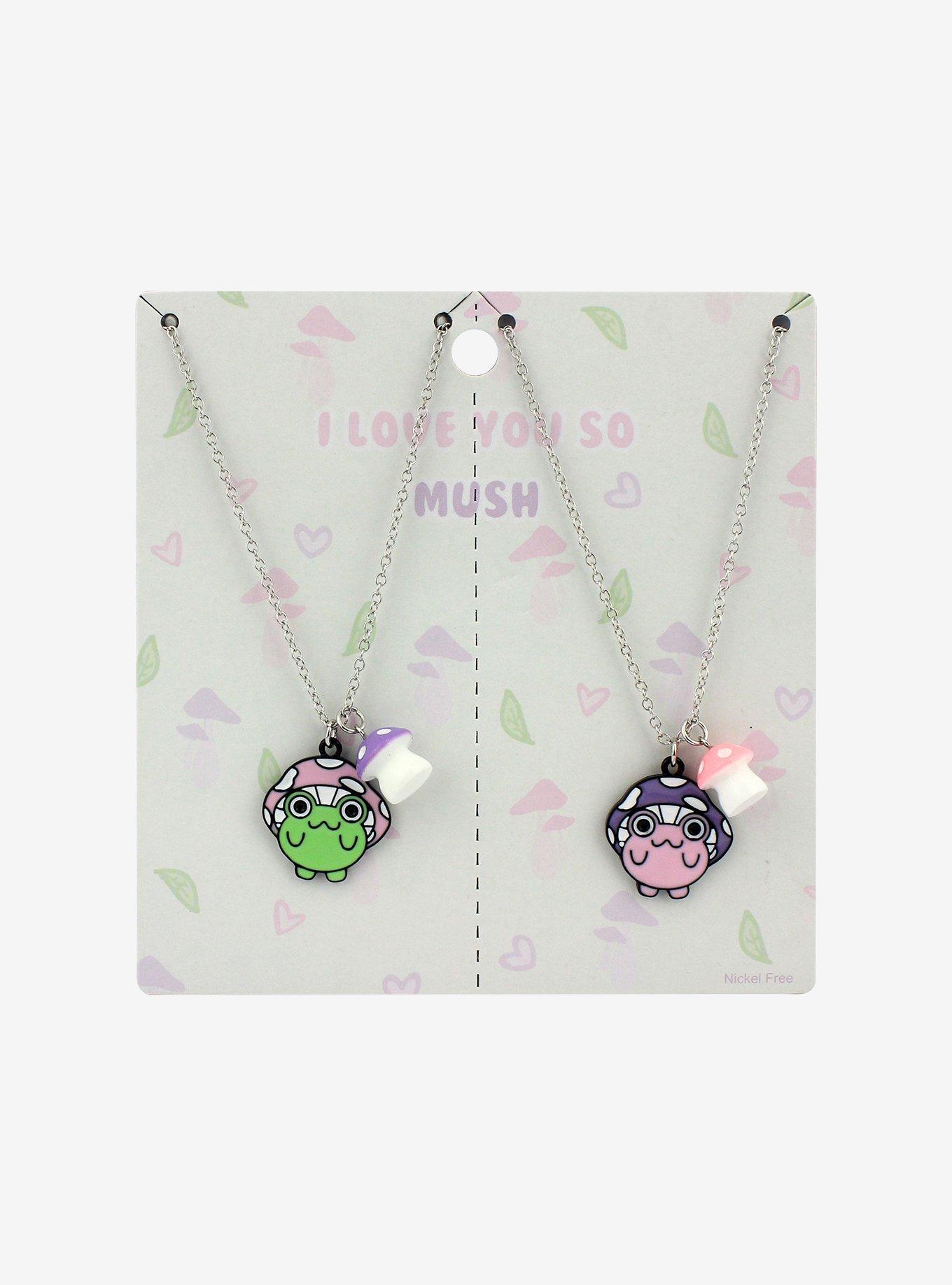 Mushroom Frog Best Friend Necklace Set, , hi-res