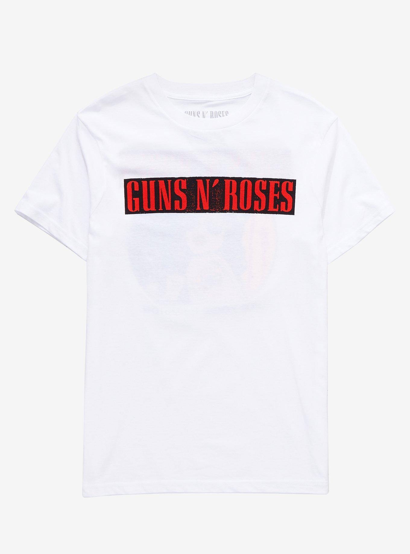 Guns N' Roses Use Your Illusion Comic Art Girls T-Shirt, BRIGHT WHITE, hi-res