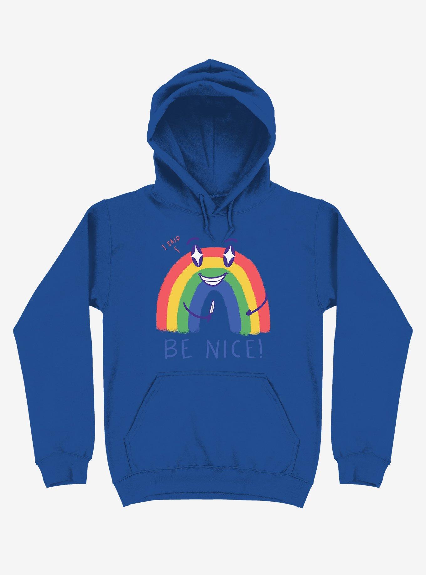 Rainbow Knife Be Nice 2.0 Royal Blue Hoodie, ROYAL, hi-res