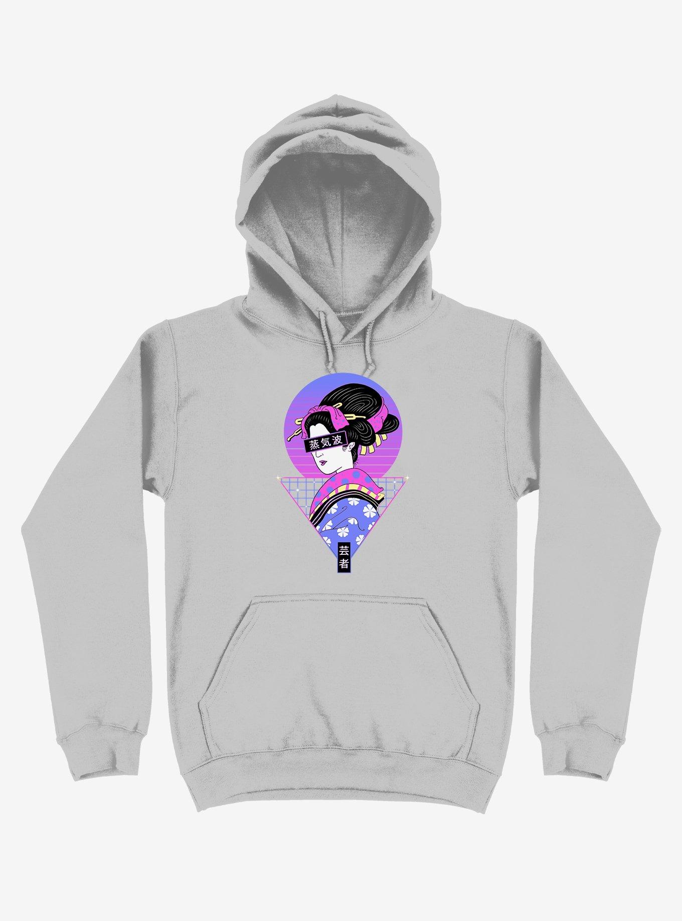 Neon Geisha Wave Silver Hoodie, , hi-res