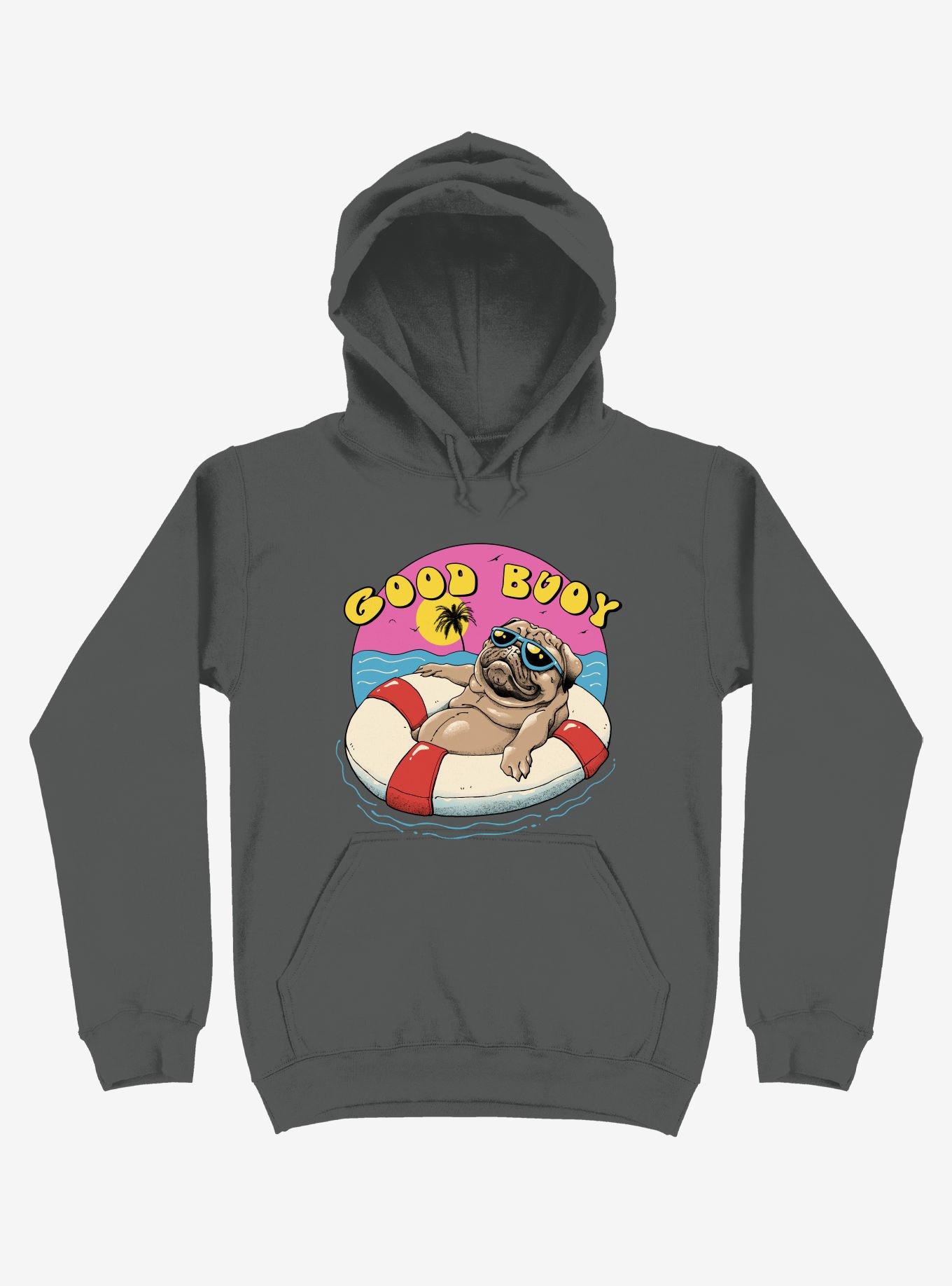 Ocean Pug Good Buoy! Asphalt Grey Hoodie, , hi-res