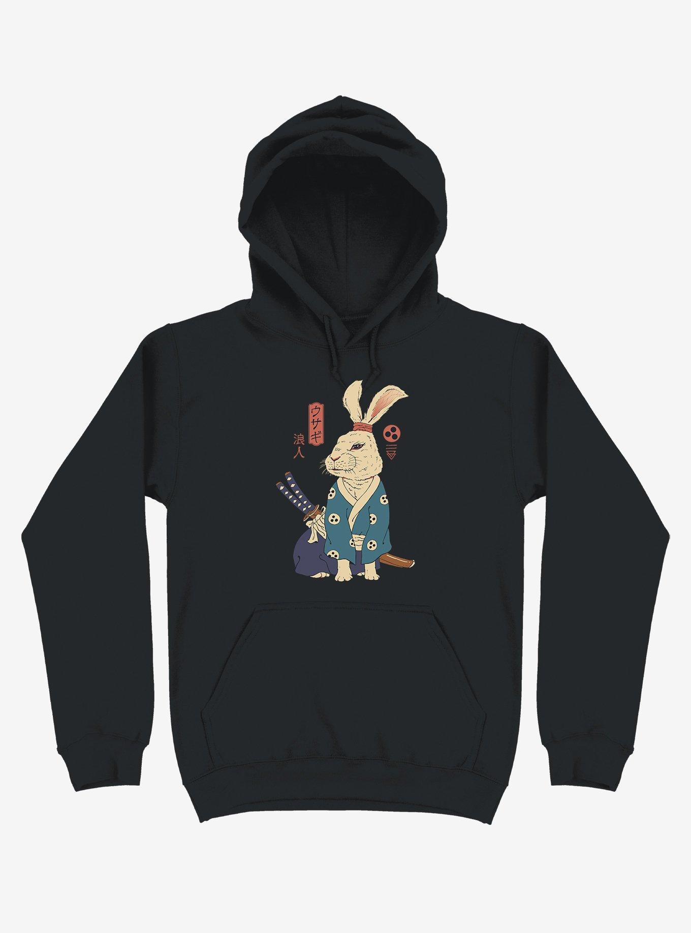 Rabbit Ronin Usagi Black Hoodie, , hi-res