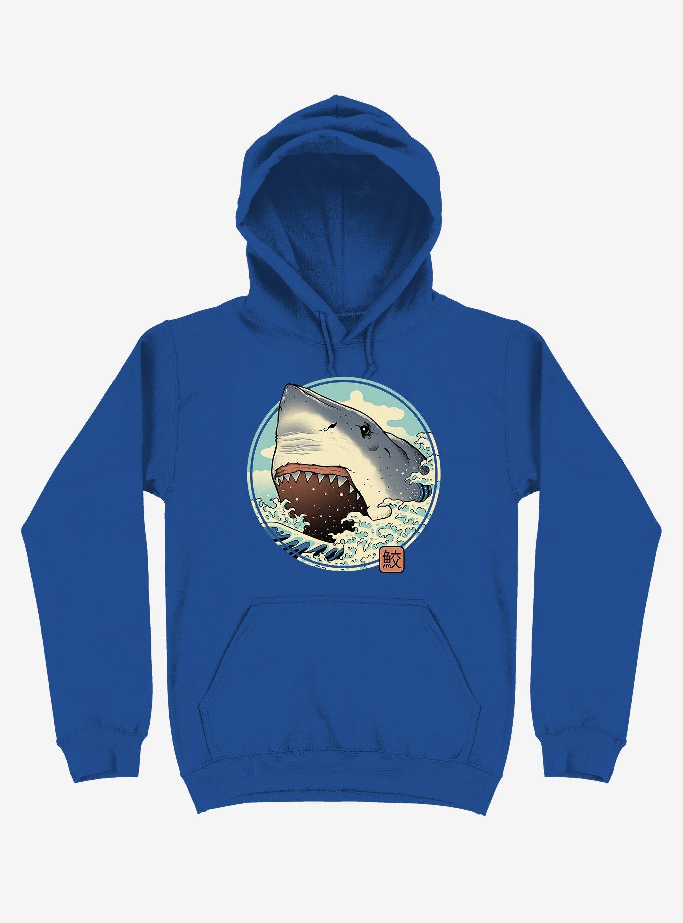 Shark Attack! Royal Blue Hoodie, , hi-res