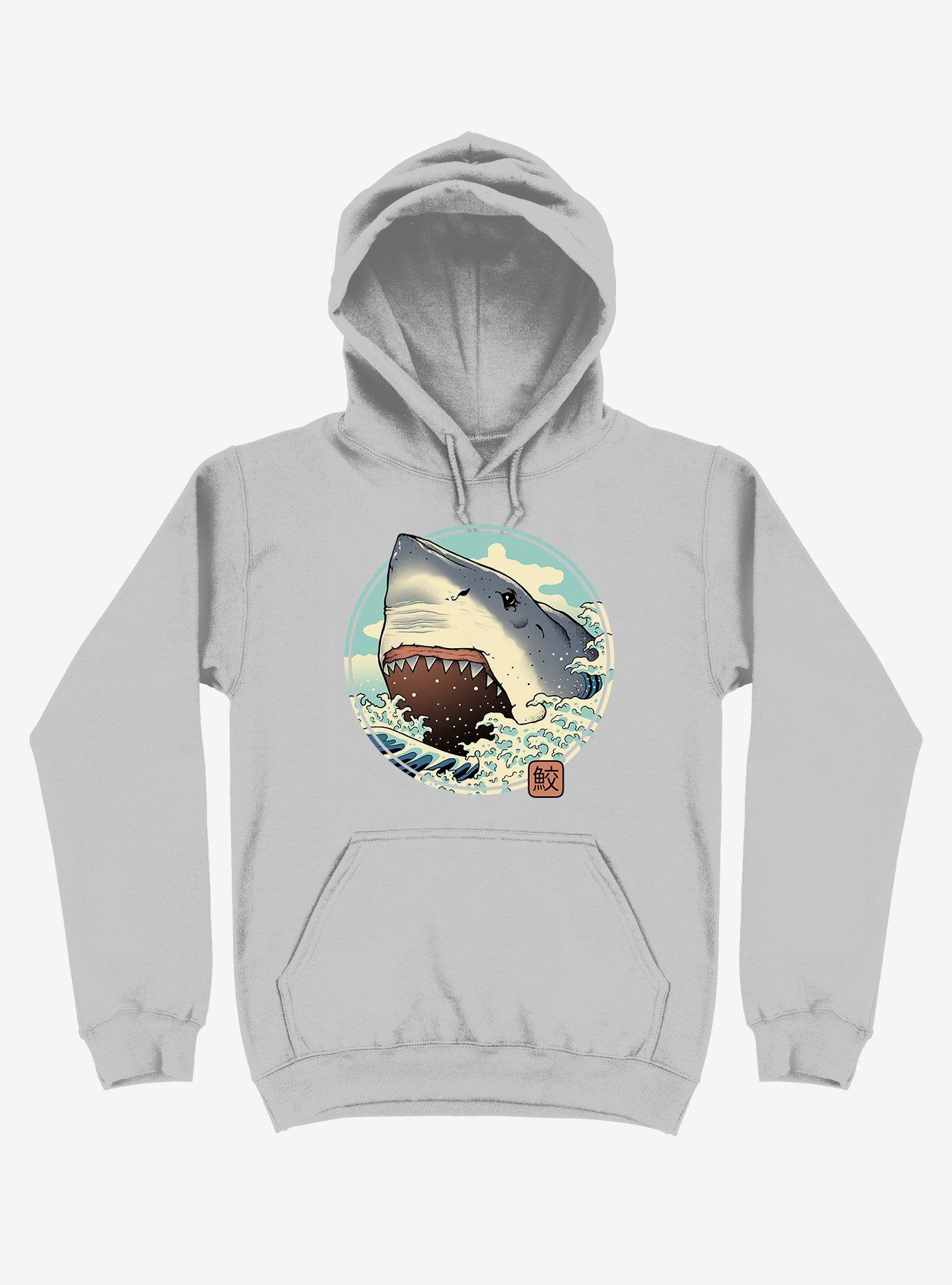 Shark Attack! Silver Hoodie